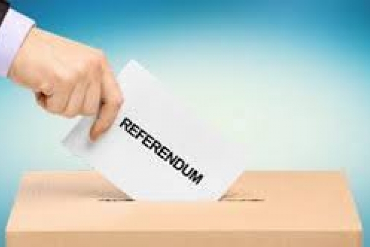 Scheda referendum con urna
